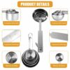Sanskriti Exports? 10Pcs Measuring Cups and Spoons Set - Stainless Steel Measuring Cup with Scales of 2 Units, Dry & Wet Food Measuring Cup for Cooking and Baking, Ideal for Chefs & Home Cooks (Silver)