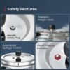 Prestige 5L Deluxe Alpha Svachh Stainless Steel Pressure Cooker|Outer Lid|Ideal for 5-7 Persons|Deep Lid for Spillage Control|Gas & Induction Compatible|Silver