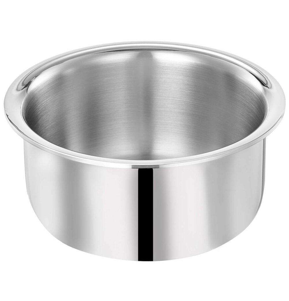 Sanskriti Exports Special TruePly Series (Food Grade Stainless Steel + Aluminium + Steel) Bonding Heavy Duty Cookware Tope with Lid/Patila/Bhagona/Deep Container for Cooking & Serving (6 5 Litre) - Image 3
