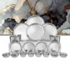 Sanskriti Exports solid Stainless Steel Shagun Dinner Set (24 Pcs Set)