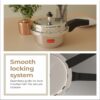 Lifelong Stainless Steel Pressure Cooker 2L | Induction & Gas Stove Compatible with Outer Lid, ISI Certified & Lock System |Safe & Durable Kitchen Essential with 5 Years Warranty (Silver)