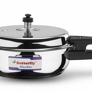 Butterfly Blue Line Wider Stainless Steel Pressure Cooker, 3 5-Liter