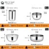 Stainless Steel 101-Piece Dinner Set with Traditional Indian Kitchenware Design - Image 4
