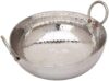 Sanskriti Exports Sandwich Bottom Heavy Gauge Stainless Steel Hammered Kadhai Cookware (2500 ML)