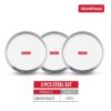 Sanskriti Exports Stainless Steel 3pc Thali Plate(12 inch) Kitchenware Set Ideal for Home, Restaurants and Family Use, Silver