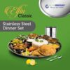 Sanskriti Exports Elfin Premium Stainless Steel Dinner Set with Mandala Laser Design- 24 PCS
