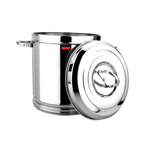 Sanskriti Exports Stainless Steel Air Tight Container Drum For Kitchen Storage 25 Kg - Silver