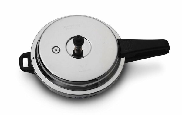 Stainless Steel Butterfly Blue Line Pressure Cooker with Lid, 3.5-Liter for Indian Cooking - Image 2