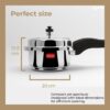Lifelong Stainless Steel Pressure Cooker 2L | Induction & Gas Stove Compatible with Outer Lid, ISI Certified & Lock System |Safe & Durable Kitchen Essential with 5 Years Warranty (Silver)