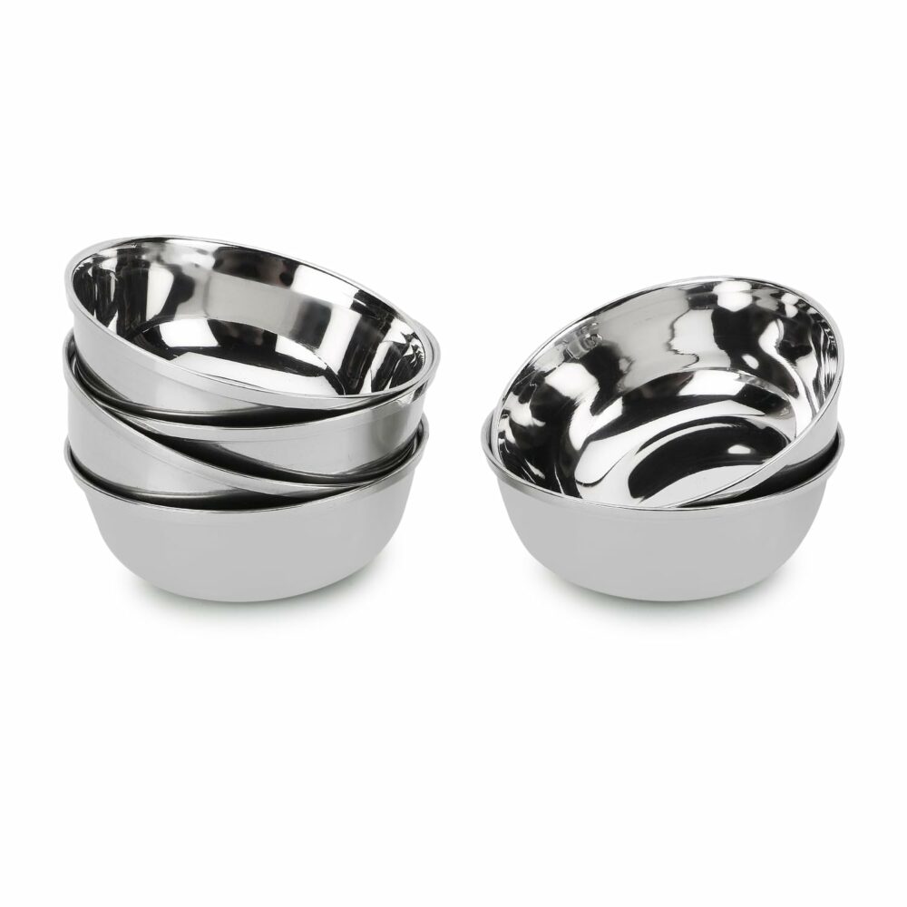 Sanskriti Exports Compact Stainless Steel Chutney & Sauce Bowl Set ? 85ML (Pack of 6) | Everyday Essential - Image 6