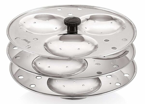Sanskriti Exports Stainless Steel Idli Stand Idli Maker 3 x 3 Plates (9 Idli)