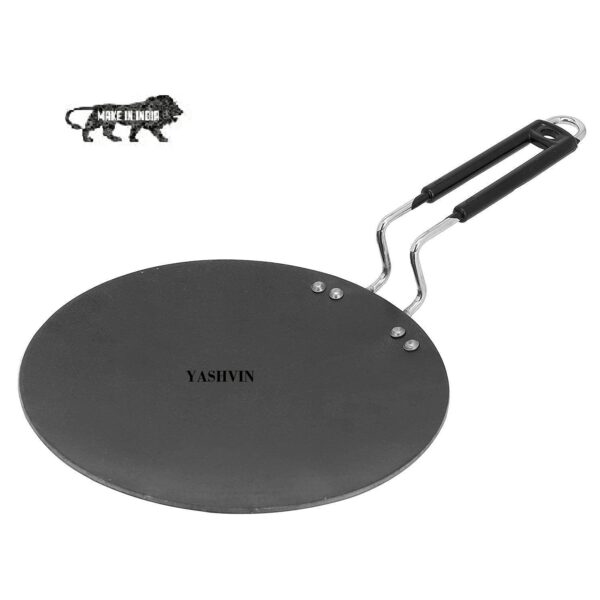10 Inch Stainless Steel Roti Tawa Set with Wider Base and Induction Base - Set of 4 for Indian Cooking - Image 2