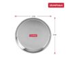Sanskriti Exports Stainless Steel 3pc Thali Plate(12 inch) Kitchenware Set Ideal for Home, Restaurants and Family Use, Silver