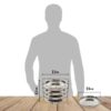 Sanskriti Exports Stainless Steel Thatte Idly Stand - 4 Plates | Thatte Idli Plate with Stand | Thattu/Plate/Dhokla | Idly/Dhokla Holders | Silver Color & Small Size With 4 Plates | Pack of 1