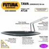 Hawkins Futura 28 cm Tava, Hard Anodised Tawa with Stainless Steel Handle, Black (AT28)