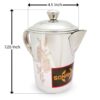 Stainless Steel Tea Pot with Lid, 1 Litre, Flower Laser Print
