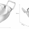 Stainless Steel Kadhai Set - 22 cm and 27 cm, Induction Bottom