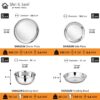 Sanskriti Exports Stainless Steel Solid Shagun Dinner Set (51 Pcs Set)