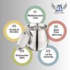 Stainless Steel Food Storage Set - Thali Set of 4 - Masala Box with Lid - Indian Kitchenware for Storing and Serving