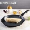 Wonderchef Duralite Die-cast 28 cm Dosa Tawa | 5 Layer Healthy Duramax Non-Stick Coating | Soft Touch Handle | Pure Grade Aluminium | PFOA Free | 2 Year Warranty Grey
