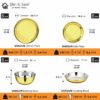 Sanskriti Exports Stainless Steel Shagun Solid Dinner Set (50 Pcs Set Gold)