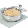 Stainless Steel Insulated Roti Server with Lid, 1.1L, Silver, Indian Kitchenware