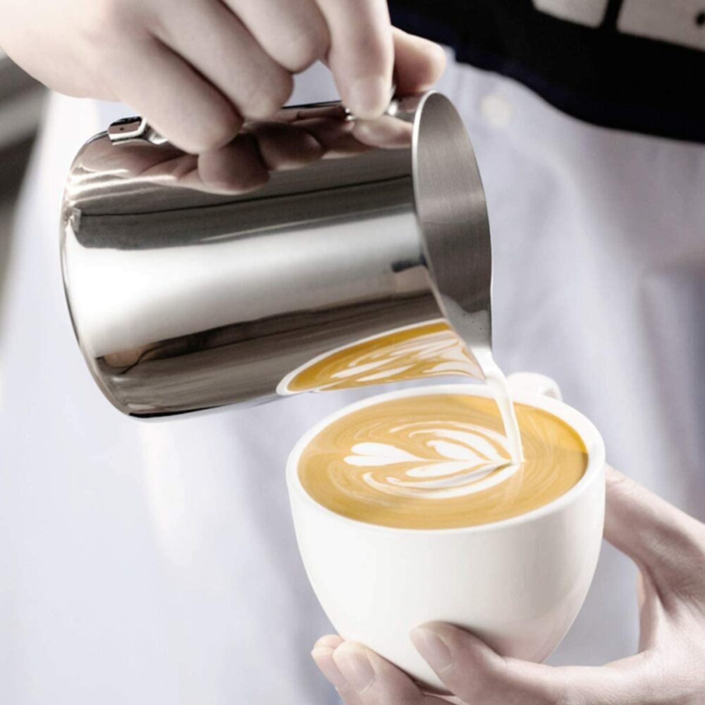 Sanskriti Exports? 1.5 Litre Stainless Steel Milk Frothing Jug | Durable Latte Art & Coffee Pitcher for Home and Caf? | Rust-Resistant, Non-Toxic, Multipurpose for Coffee, Tea, Milk, Beer - Image 4