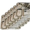Stainless Steel Laser Partition Plate Set of 6 - 5-in-1 Bhojan Thali Dinner Plates - Image 4