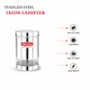 Maxima Sunshine Stainless Steel Canister Set - Circular Design for Tea, Coffee, Spices - Leak Proof, Airtight Kitchen Storage Container - 1200ml (Set of 2) Silver - Image 4