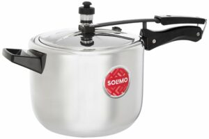 Sanskriti Exports Sleek Stainless Steel Induction Bottom Pressure Cooker - 5 Liter (Inner Lid)