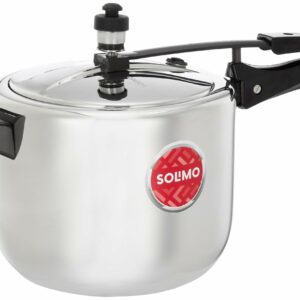 Sanskriti Exports Sleek Stainless Steel Induction Bottom Pressure Cooker - 5 Liter (Inner Lid)