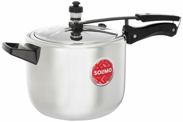 Sanskriti Exports Sleek Stainless Steel Induction Bottom Pressure Cooker - 5 Liter (Inner Lid)
