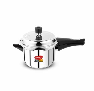 Pigeon by Stovekraft Inox Stainless Steel Pressure Cooker with Outer Lid, Compatible for Gas Stove and Induction, 3 Litre, Silver