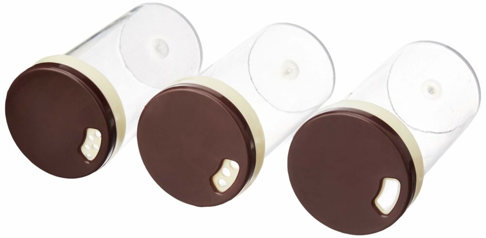 Sanskriti Exports - Plastic Revolving Spice Rack Set of 16 Pieces, (Dark Brown, Standard Size) - Image 5