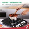 Wonderchef Venice Stainless Steel Saucepan | 1.2Litre | Tri-ply Bottom | Thick Base | Anti-Bacterial and Non-Porous Steel | Ideal for Boiling Milk, and Water or to Make Tea and Coffee