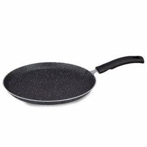 Sanskriti Exports - Aluminium Non-Stick Dosa Tawa | Granite Finish | Induction Base | Pfoa Free | High Temperature Resistant Exterior Coating | 25 Cm | Grey