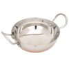 Sanskriti Exports Stainless Steel Copper Bottom Kadhai Kadai for Cooking/Serving(1000 ML 1500 ML 2000 ML, Set of 3) Pot Pans for Frying