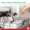 Wonderchef Venice Stainless Steel Saucepan | 1.2Litre | Tri-ply Bottom | Thick Base | Anti-Bacterial and Non-Porous Steel | Ideal for Boiling Milk, and Water or to Make Tea and Coffee