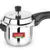 Sanskriti Exports Shine outer lid Stainless steel Pressure cooker 3 litre Induction Compatible - ISI Certified