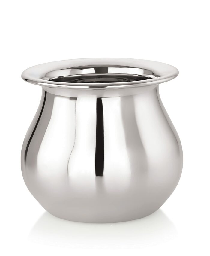 Sanskriti Exports Stainless Steel Heavy Lota (Mango Lota 800ml), 1 Piece, Silver | Durable & Rust-Resistant Water Pot for Pooja, Daily Use, Temple | Traditional Design, Easy to Clean & Long-Lasting