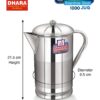 Stainless Steel Water Pitcher with Lid, 1 Liter, Food Grade, Rust Proof, Easy to Pour, Serving Jug for Home - Image 5