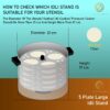 Sanskriti Exports Stainless Steel Idli Stand with 5 Plates - Makes 20 Large Size Idlis - Heavy Quality for Indian Cooking - Image 2
