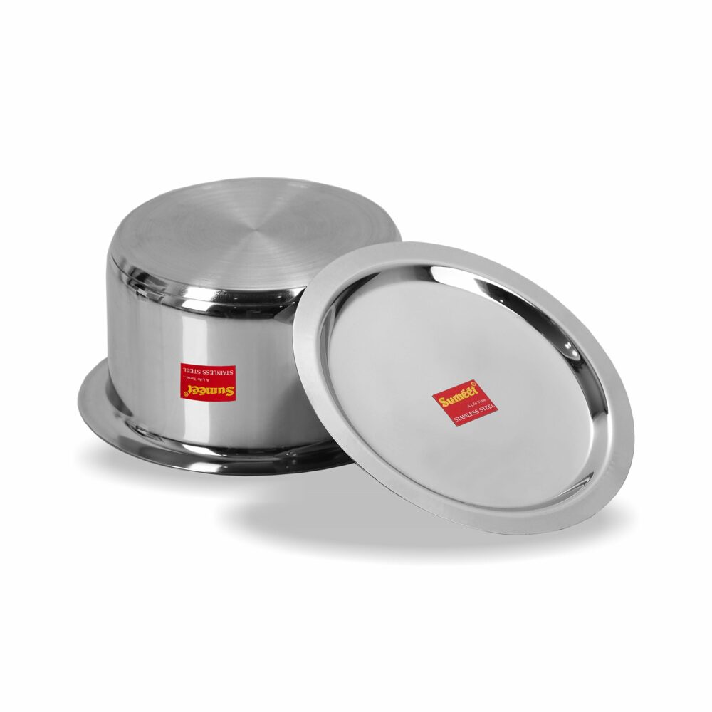 Sanskriti Exports Stainless Steel Induction Bottom(Encapsulated Bottom)Induction&Gas Stove Friendly Container/Tope/Cookware With Lid Size No 13(2 3 Liter) - Image 4