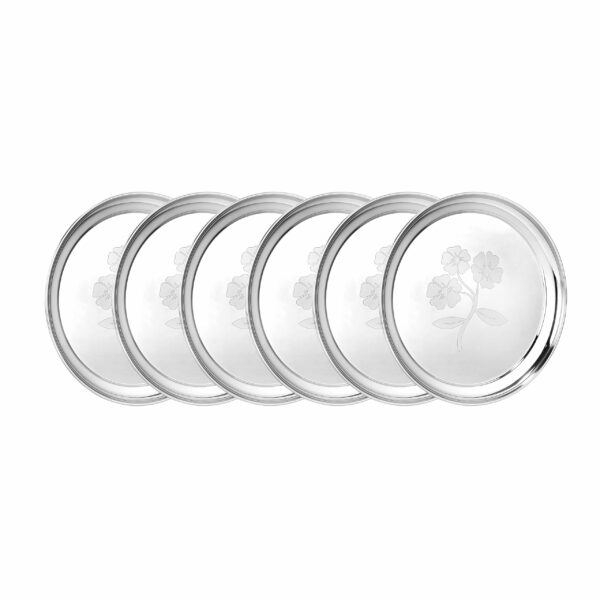 Sanskriti Exports Stainless Steel Eco Dinner Set - Laser 57 PCS | Complete Tableware Solution | Steel Utensils for Kitchen, Utensils Set, Bartan Set - Image 4