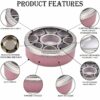 Sanskriti Exports Stainless Steel Masala Box | Spice Storage Container | Masala Dani With 9 Containers and Small Spoon | Masala Dabba For Kitchen See Through Lid | Kitchen Spice Organiser (Mauve)