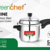 Sanskriti Exports Shine outer lid Stainless steel Pressure cooker 3 litre Induction Compatible - ISI Certified