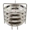 Sanskriti Exports Stainless Steel Thatte Idly Stand - 4 Plates | Thatte Idli Plate with Stand | Thattu/Plate/Dhokla | Idly/Dhokla Holders | Silver Color & Small Size With 4 Plates | Pack of 1