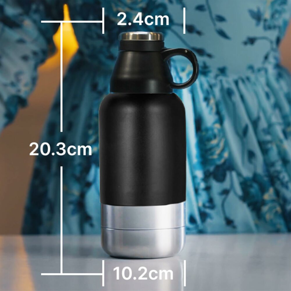 Sanskriti Exports 3-in-1 Flask with Storage Bowls| Vacuum Flask |Sanskriti Exports Water Bottle | Thermosteel Insulated Flask | 1 Litre | Hot&Cold Water,Coffee,Tea,Milk,Soup - Image 4