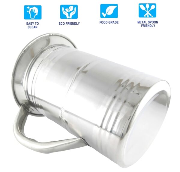 Stainless Steel Water Jug - 1.5 Liter for Kitchen Dining Restaurant Use - Set of 1, Indian Kitchenware by Sanskriti Exports - Image 5