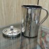 Stainless Steel Water Jug with Lid and Handle | 2 LTR Capacity | Laser Flower Design | Drink Server for Home or Pooja Room - Image 2